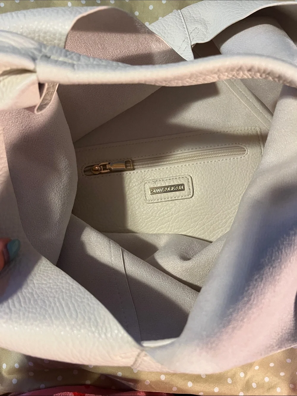 Shiraleah Ivory Faux-Leather Hobo Tote
